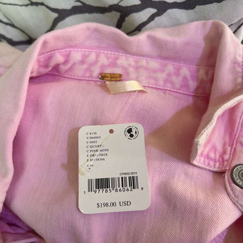NWT Free People Pink Mad Love Denim Midi Dress, Size S - Picture 12 of 12